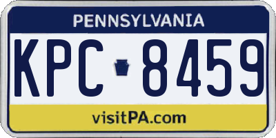 PA license plate KPC8459