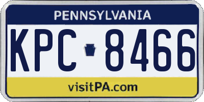 PA license plate KPC8466