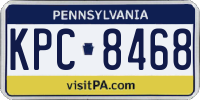 PA license plate KPC8468