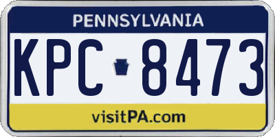 PA license plate KPC8473