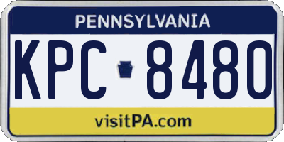 PA license plate KPC8480