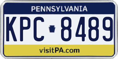 PA license plate KPC8489