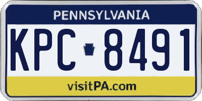 PA license plate KPC8491