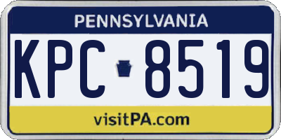 PA license plate KPC8519