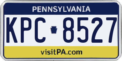 PA license plate KPC8527
