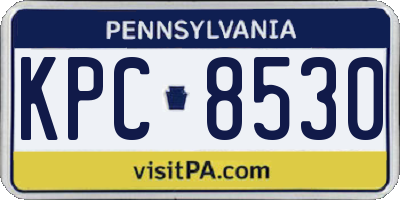 PA license plate KPC8530