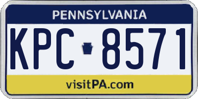 PA license plate KPC8571