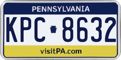 PA license plate KPC8632