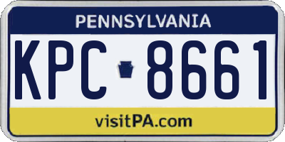 PA license plate KPC8661