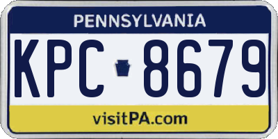 PA license plate KPC8679