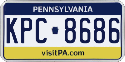 PA license plate KPC8686