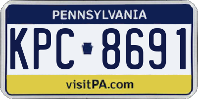 PA license plate KPC8691