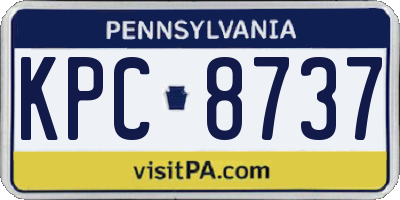PA license plate KPC8737