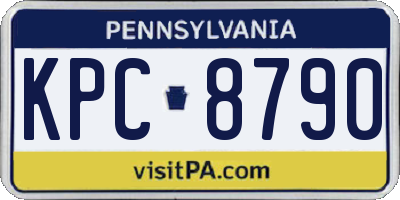 PA license plate KPC8790