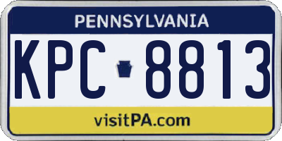 PA license plate KPC8813