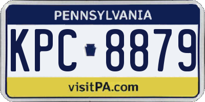 PA license plate KPC8879