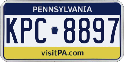 PA license plate KPC8897