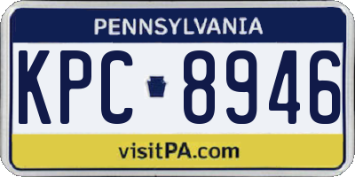 PA license plate KPC8946