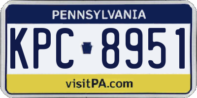 PA license plate KPC8951