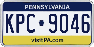 PA license plate KPC9046