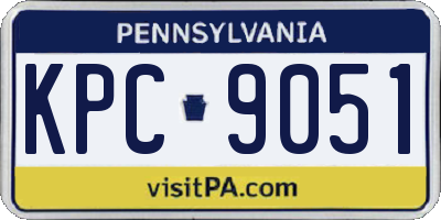 PA license plate KPC9051