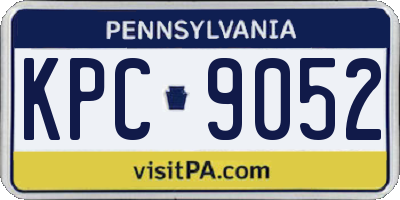 PA license plate KPC9052