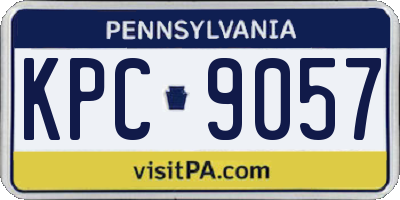 PA license plate KPC9057