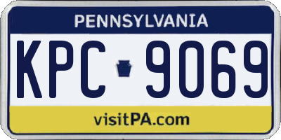 PA license plate KPC9069