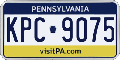 PA license plate KPC9075