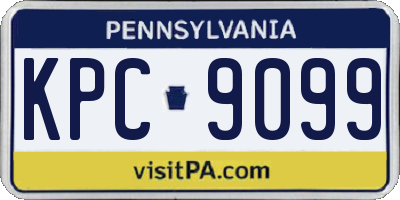 PA license plate KPC9099