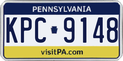 PA license plate KPC9148