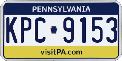 PA license plate KPC9153
