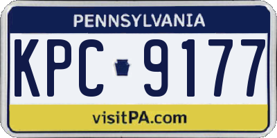 PA license plate KPC9177