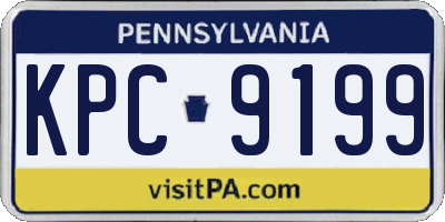 PA license plate KPC9199