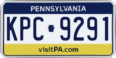 PA license plate KPC9291