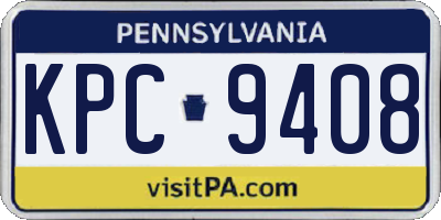 PA license plate KPC9408