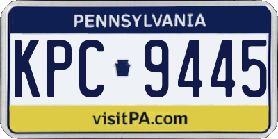PA license plate KPC9445