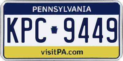 PA license plate KPC9449
