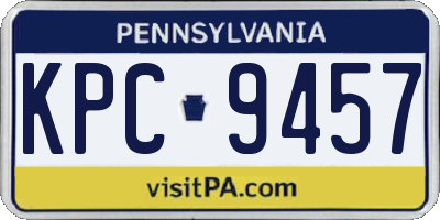 PA license plate KPC9457