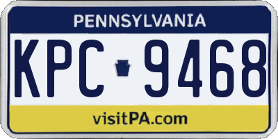 PA license plate KPC9468