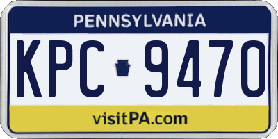 PA license plate KPC9470