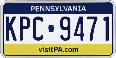 PA license plate KPC9471