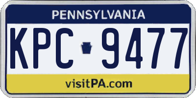 PA license plate KPC9477