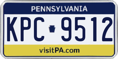 PA license plate KPC9512