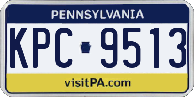 PA license plate KPC9513