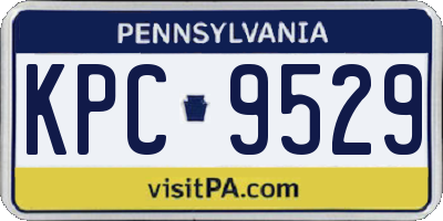 PA license plate KPC9529