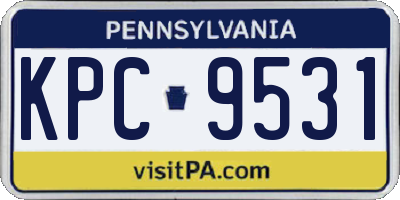 PA license plate KPC9531