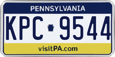 PA license plate KPC9544