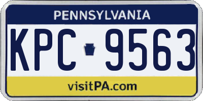 PA license plate KPC9563