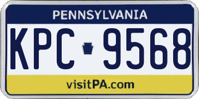PA license plate KPC9568